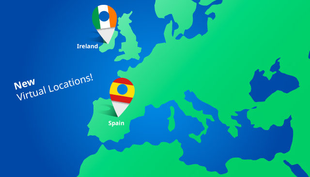 New Hotspot Shield Virtual Locations in Spain and Ireland