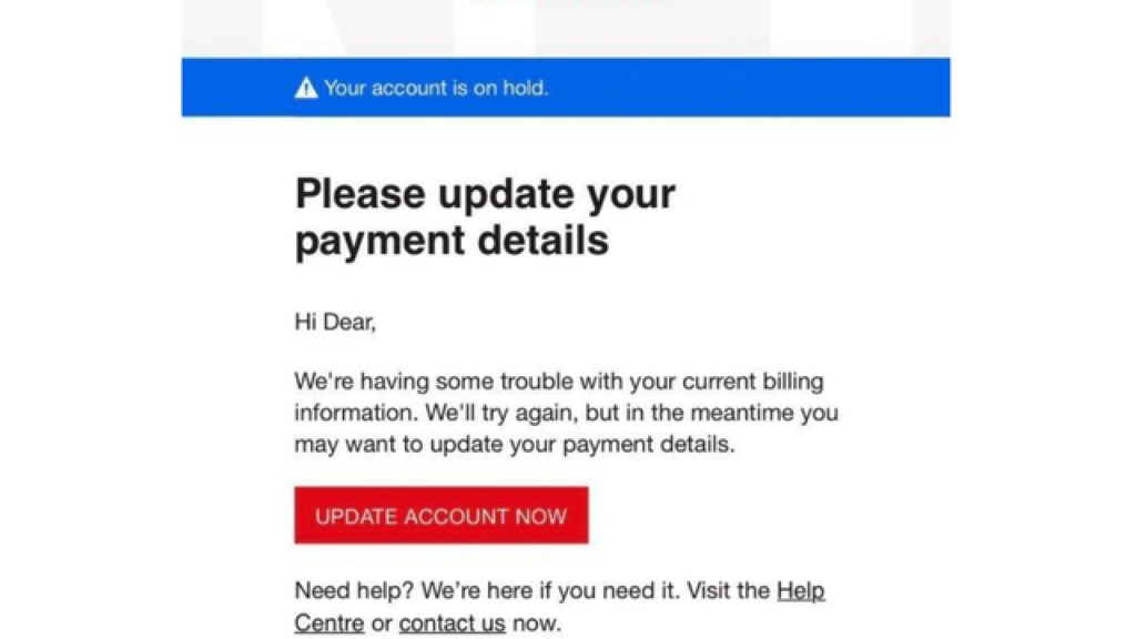Netflix email scam